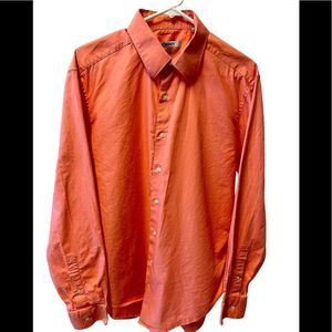 𝅺DKNY, long sleeve button up, slim fit, size large